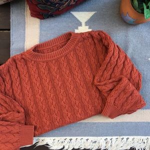 Vintage Chunky Cable Knit Fisherman Sweater